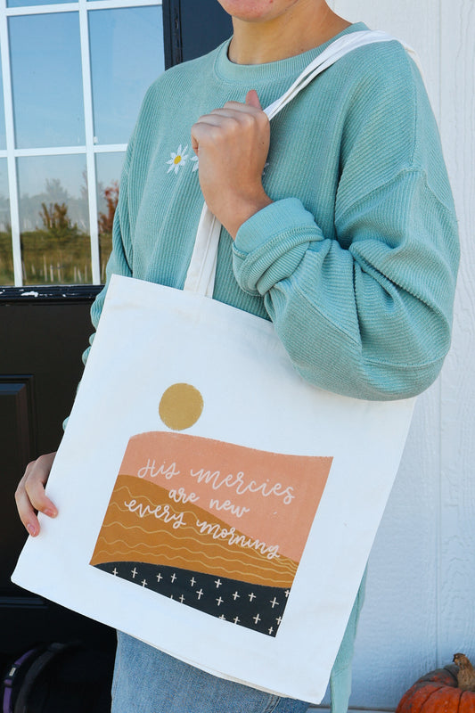 His mercies are new every morning |  Canvas Tote Bag