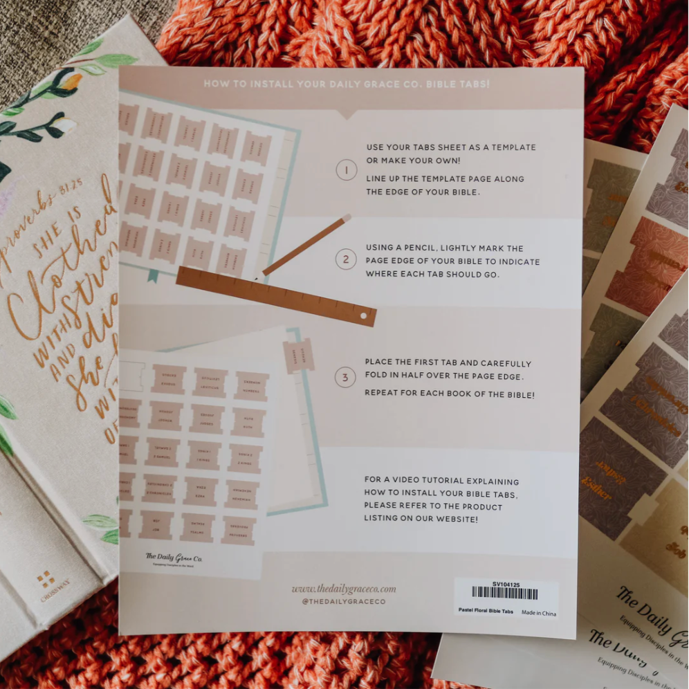 Pastel Floral | Bible Tabs