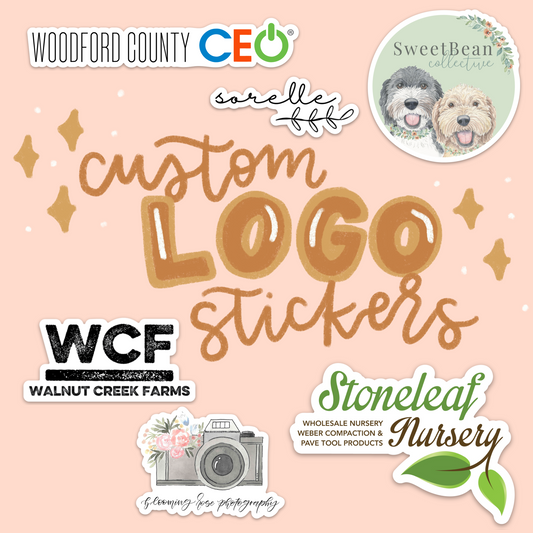 Custom Logo die-cut stickers (2-6 week turn around time)
