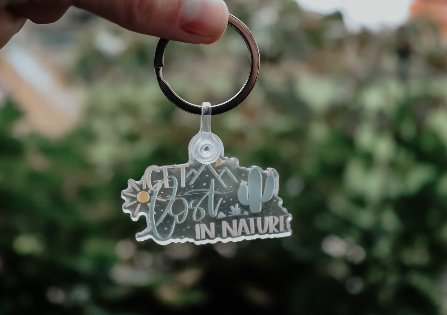 "Get Lost in nature" acrylic keychain
